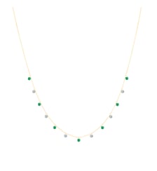 Collier Rivière CONFETTI -  Diamants et émeraudes - Or jaune 750‰ La Brune & La Blonde