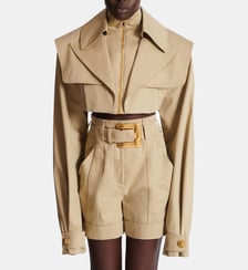 Bomber court en gabardine Balmain