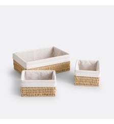 Lot de 3 paniers en corde de papier La Redoute Interieurs