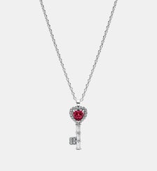 Collier Clé Cœur Surélevé Pandora