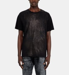 T-shirt en coton à col rond avec imprimé foil Diesel