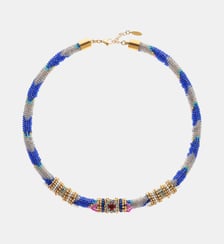 Collier perles tissées cabochon central SHERANE Hipanema
