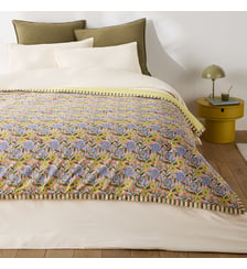 Édredon matelassé imprimé floral voile de coton La Redoute Interieurs