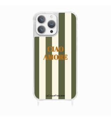 Coque de téléphone glossy ciao maore kaki avec anneaux pour iPhone 13 Pro La Coque Française