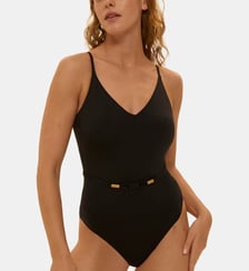 Maillot de bain 1 pièce bonnet mousse sans armature - Noir Simone Pérèle