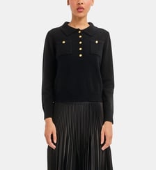 Pull polo à boutons dorés - RIVAGE Pablo