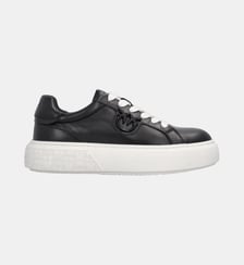 Chaussures de tennis en cuir avec semelle plateforme Pinko