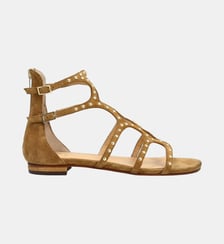 Spartiate madeline - cuir velours Colisée Paris