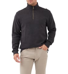 Sweatshirt droit en coton à col zip Alton Ave Rodd & Gunn