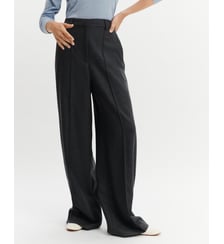 Pantalon droit à nervure en laine et cachemire Bompard