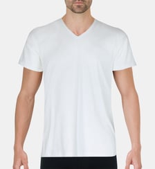 T-shirt col V coton d'Egypte Eminence