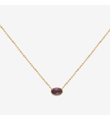 Collier doré amethyste - cab ovale Caroline Najman