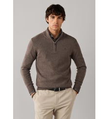 Pull En Laine D'agneau À Demi-Zip Hackett London
