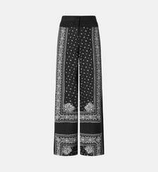 Pantalon long à imprimé bandana fluide Pinko