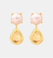 Boucles d'oreilles tiges percées   doré à l'or fin - Bysance Satellite