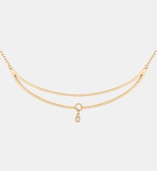 Collier double rangs Optimiste en Plaqué Or avec diamant blanc La Garçonne Diamant