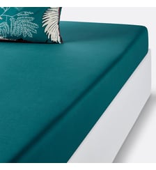 Drap housse percale Grues Bleu La Redoute Interieurs