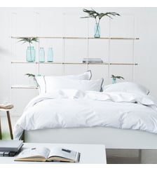 Housse de couette unie en percale de coton, ASTOR Designers Guild