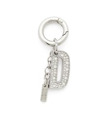 Porte-clés en métal avec pendentif cristal D Diesel