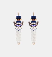 Boucles d'oreilles pendantes perles et chaînes LOMBOK Hipanema
