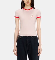T-shirt ajustée avec imprimé cochon Diesel