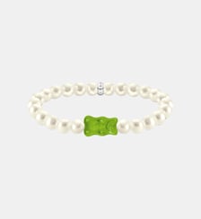 Bracelet de perles avec Ours d'or vert Thomas Sabo