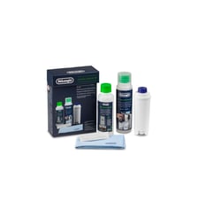 Kit d'entretien DLSC 306 détartrant, produit entretien carafe, chiffon, test dureté de l'eau DeLonghi
