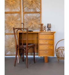 Bureau scandinave en bois clair Yvan N°526- Produit chiné Debongout