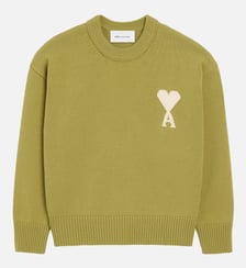 Pull Col Rond Ami De Coeur unisexe en Laine et Coton AMI Paris