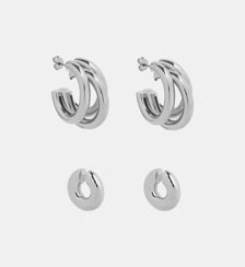 Duo de créoles et ear cuffs punk Rabanne