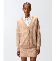 Cardigan à logo love birds Pinko