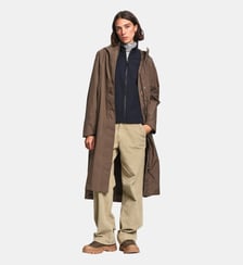 Parka très longue imperméable à fentes et capuche ajustable Aigle