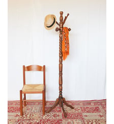Porte-manteau en bois tourné Max N°403- Produit chiné Debongout