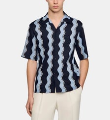 Chemise en lin à imprimé Sandro