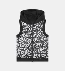 Doudoune sans manche à capuche DKNY