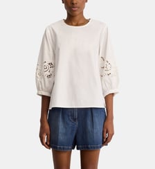 Blouse en coton à broderies - CLEMENCE Pablo