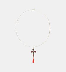 Collier chaîne avec pendentif perles tissées DIVYNA Hipanema