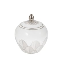 Porcelain Covered Sugar Bowl 30cl Platinum Finish - MALMAISON IMPÉRIALE Christofle