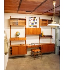 Étagère murale modulable en teck Isabelle N°270- Produit chiné Debongout