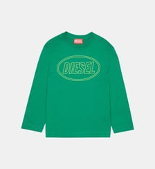 T-shirt à manches longues avec logo Diesel Kids