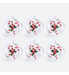 Lot de 6 boules de Noël en verre La Redoute Interieurs