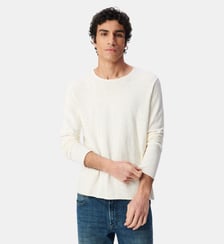 Pull tricot flammé à bords roulottés Ikks