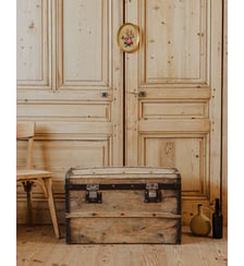 Malle en bois Lucienne N°302- Produit chiné Debongout