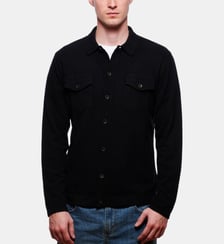Chemise en maille Laine & Cachemire noir Atelier Privé