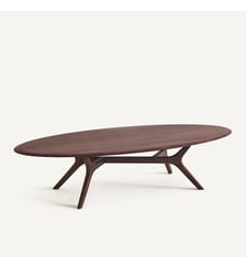 Table basse ellipse en noyer massif AM.PM