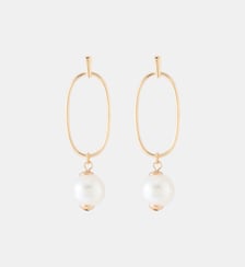 Boucles d'oreilles pendantes perles Balaboosté