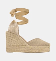 Espadrilles compensées en jute tressée à découpe en V CHIARA Castaner