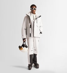 Manteau court droit à logo à capuche courte Fusalp