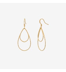 Boucles d'oreilles dorées drop petit modèle - disco Caroline Najman