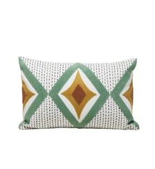 Housse De Coussin  Coton rebrodé de point de bouclette et de chainette Madura